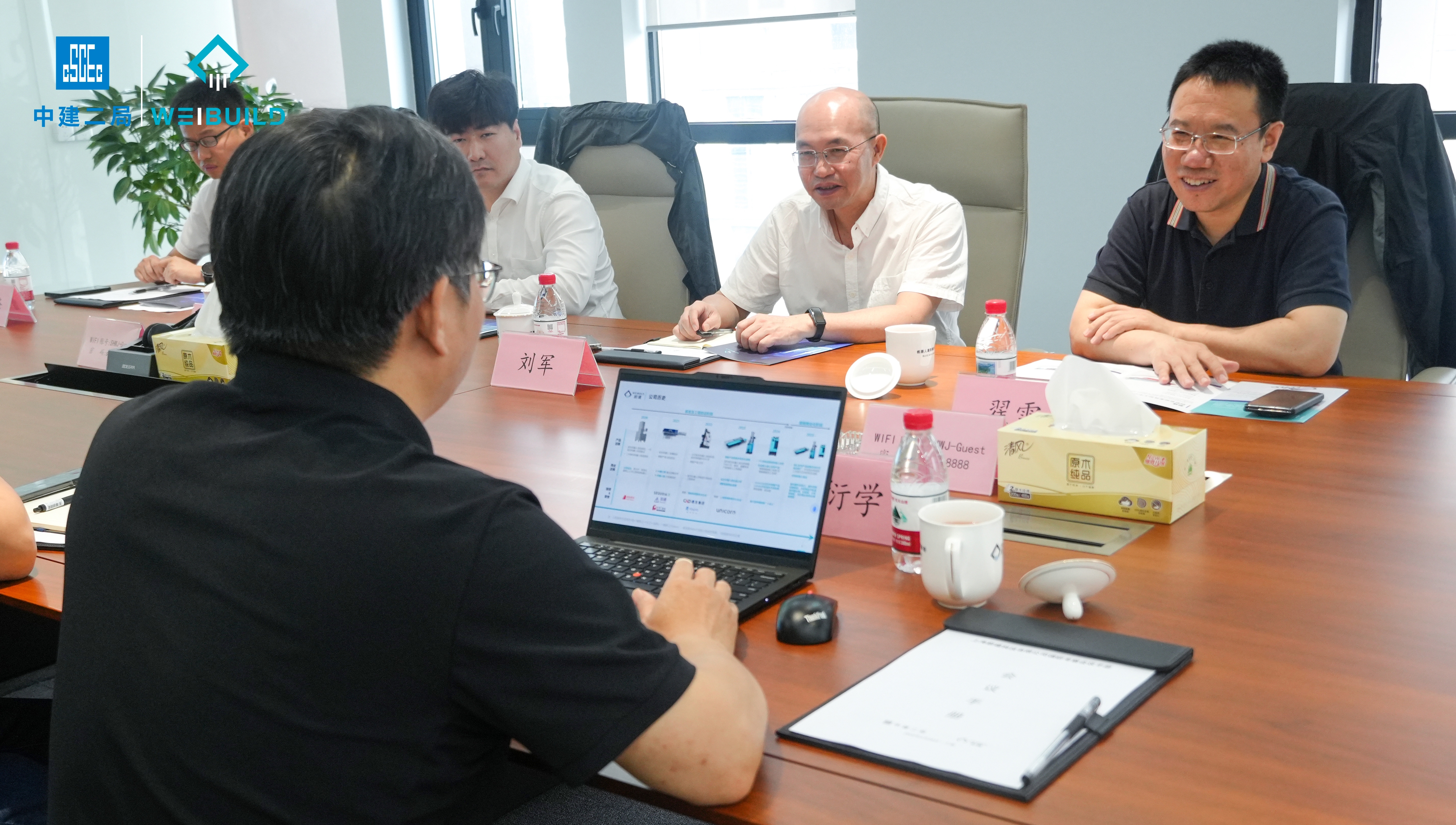 Deepening cooperation, Zhai Lei, Chief Engineer of China Construction Second Engineering Bureau, led a team to inspect Weijian Technology(圖2)